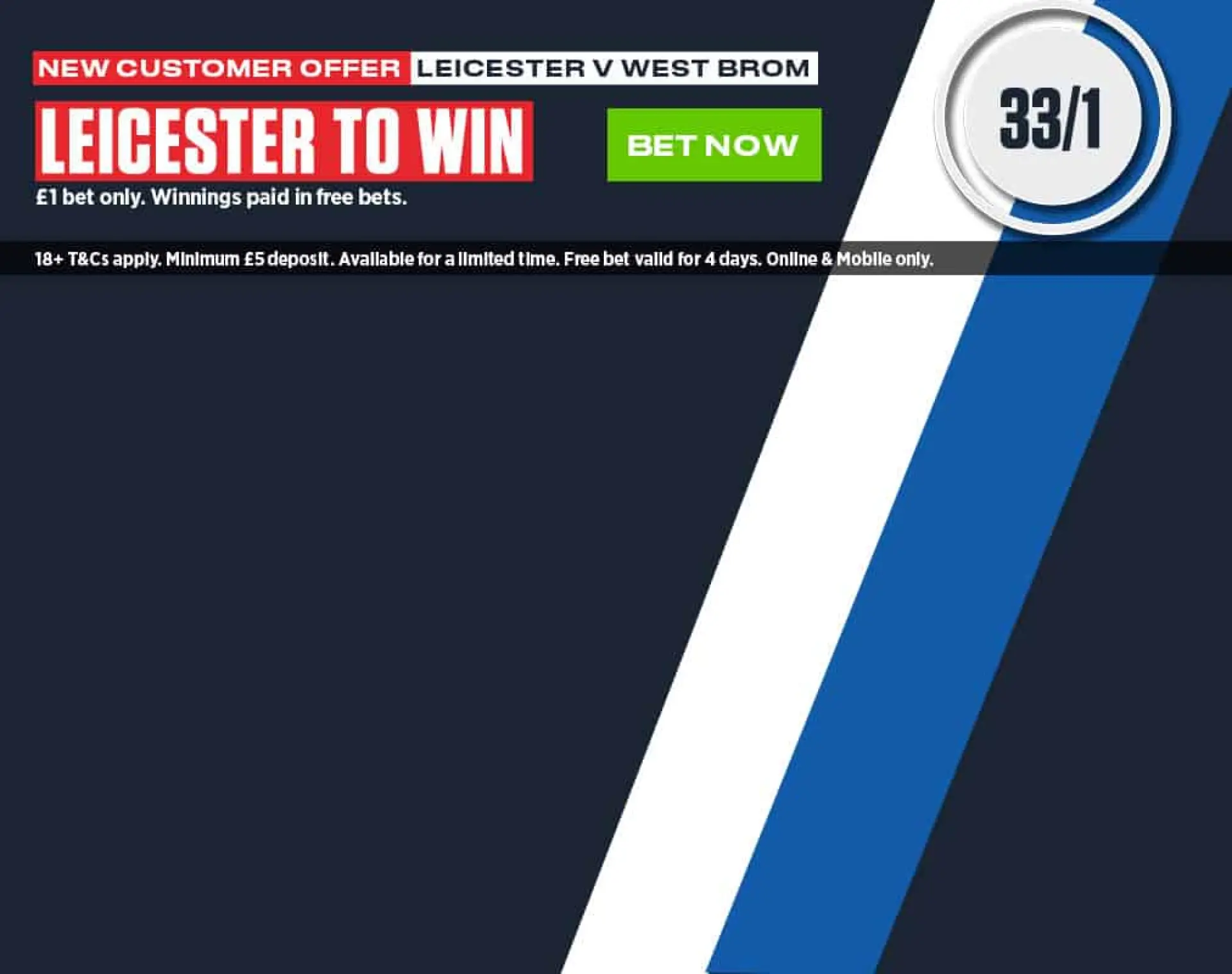Leicester West Brom odds