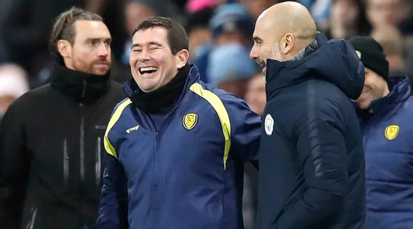 Clough Guardiola Burton Albion Manchester City