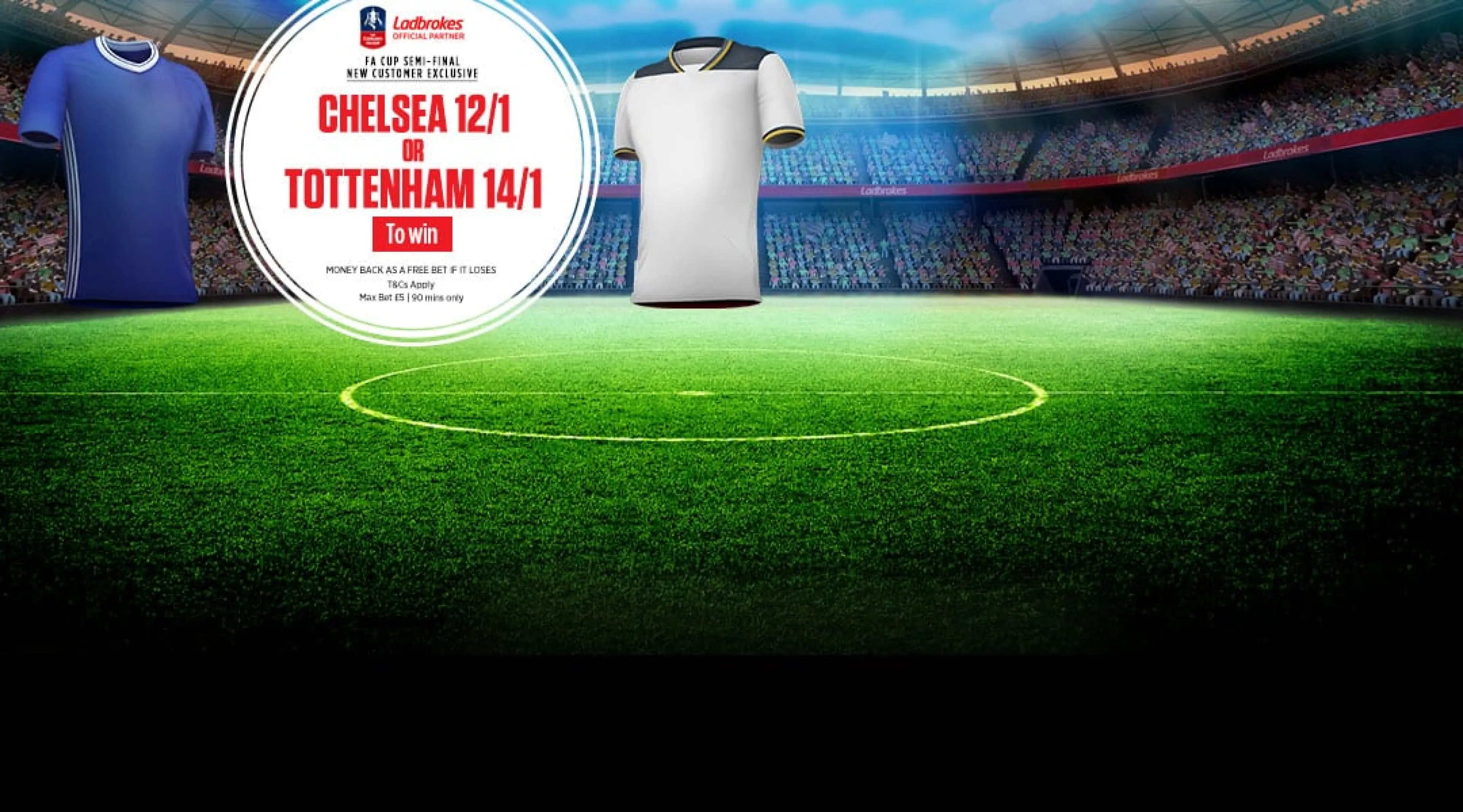 Chelsea v Tottenham New Customer offer - Ladbrokes