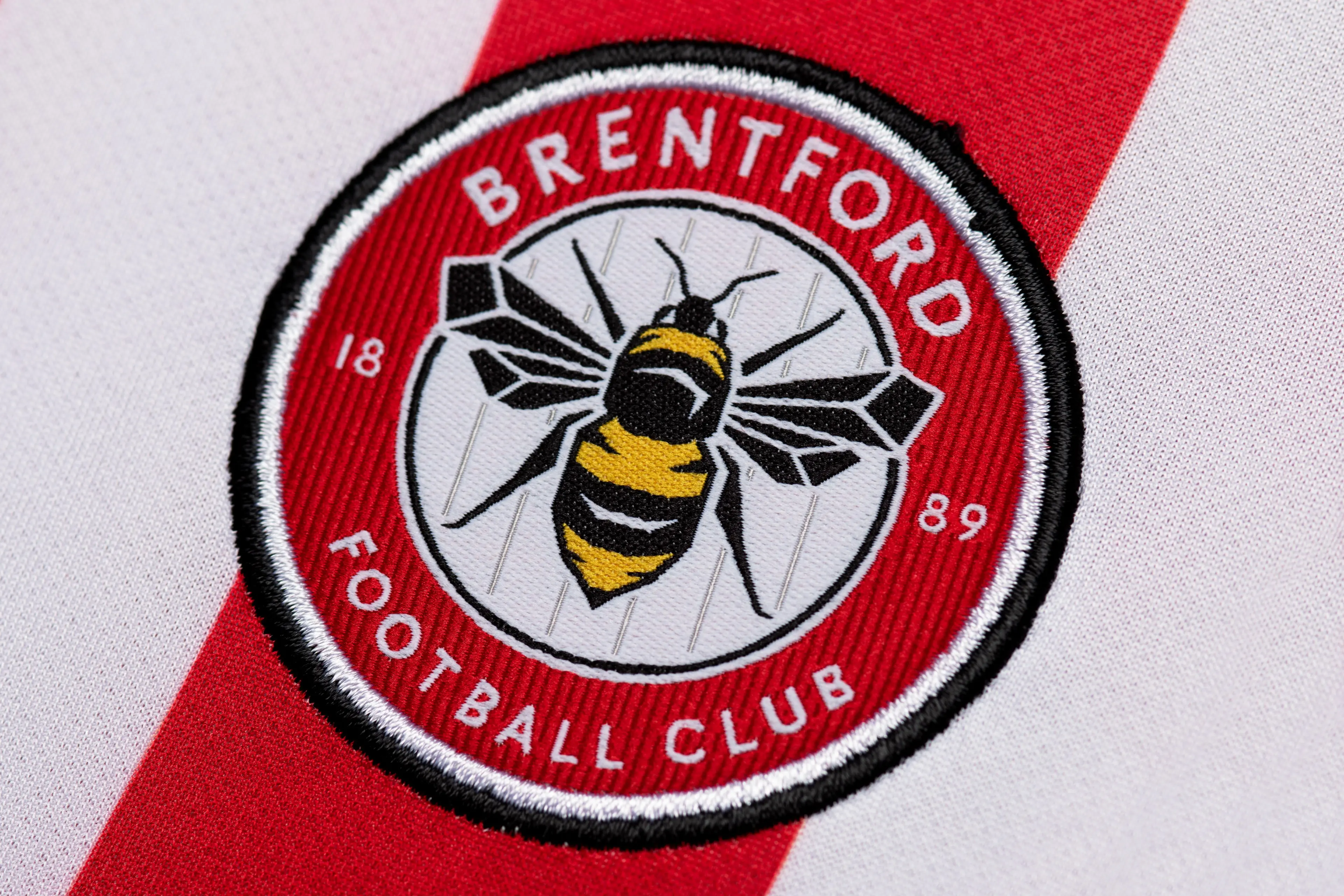 Close up of Brentford club crest
