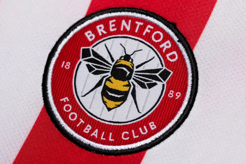 Close up of Brentford club crest