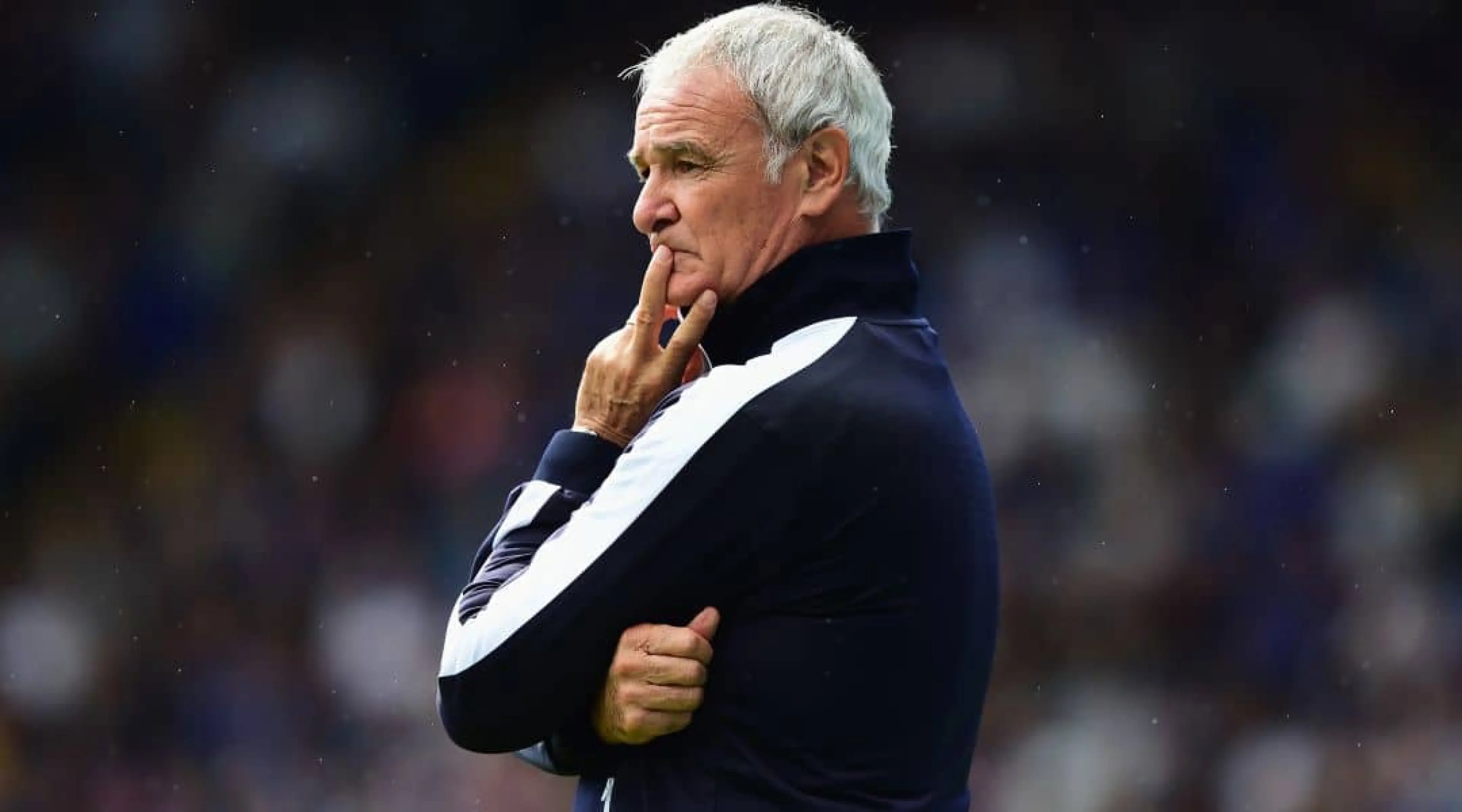 Claudio Ranieri taking charge of a Leicester friendly match