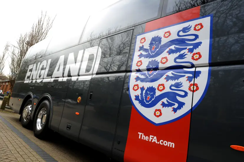 England Football Team bus, UK