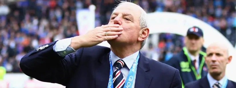 Walter Smiths celebrates delivering Rangers the Premiership title in 2010-11