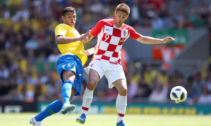 Thiago Silva, Andrej Kramaric, Brazil v Croatia
