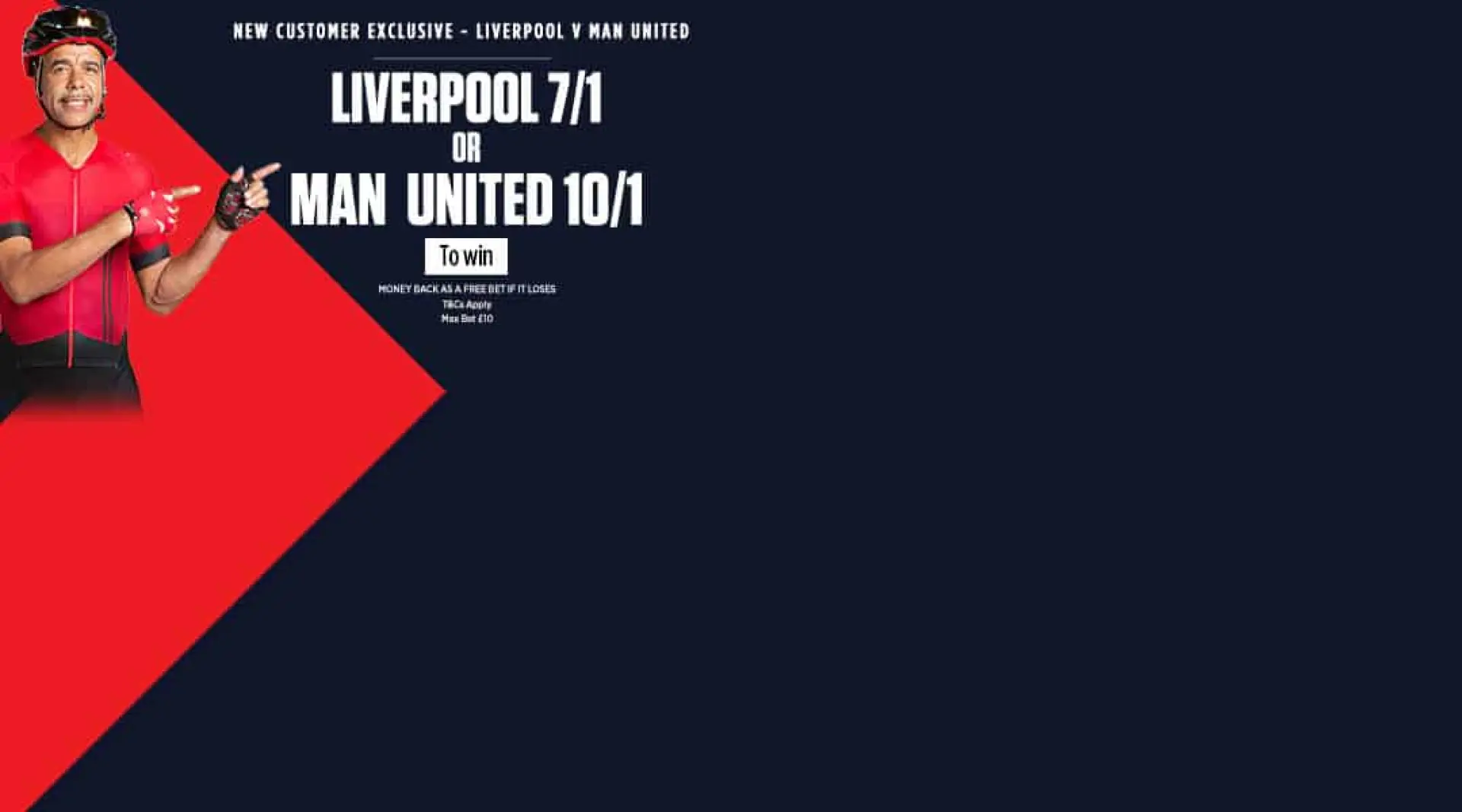 Liverpool v Man United New Customer Offer