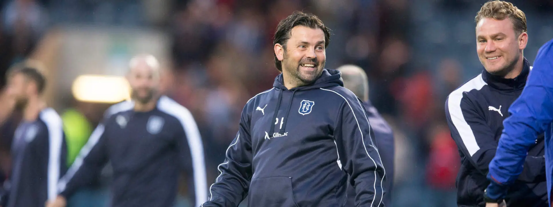 Paul Hartley at pitchside for a Dundee friendly
