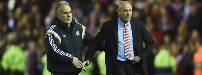 Mark Warburton during his final match at Brentford