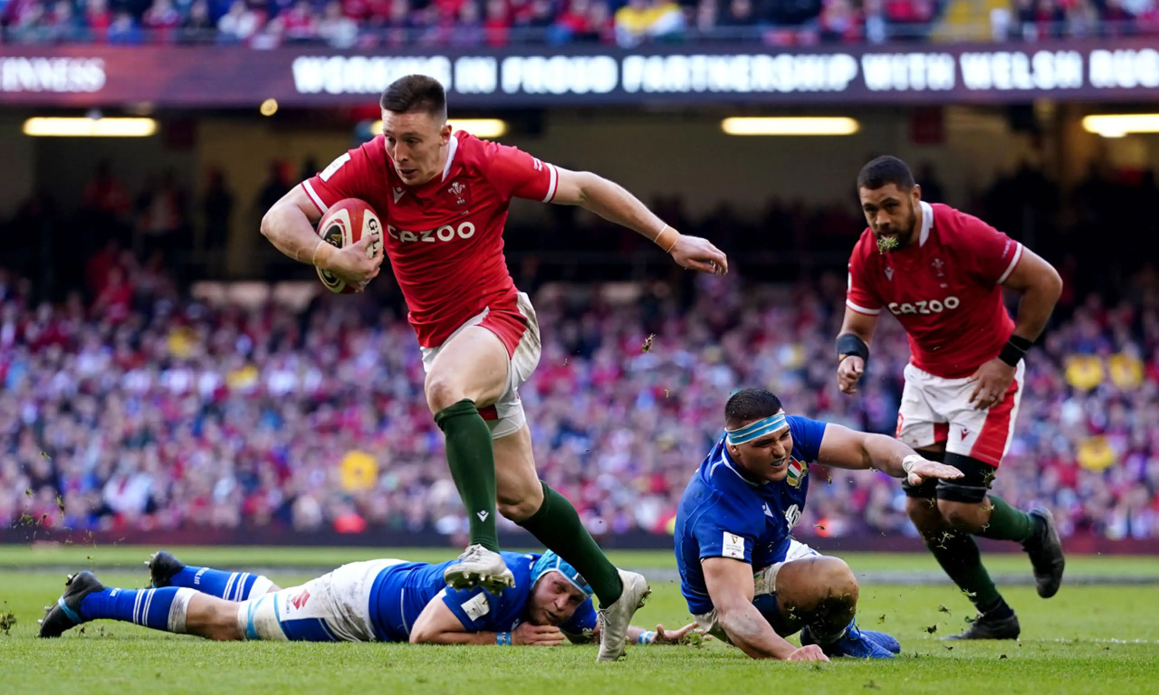 Josh Adams, Wales v Italy, Six Nations 2022