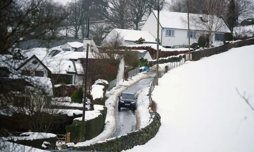 Snow in Ings, Cumbria