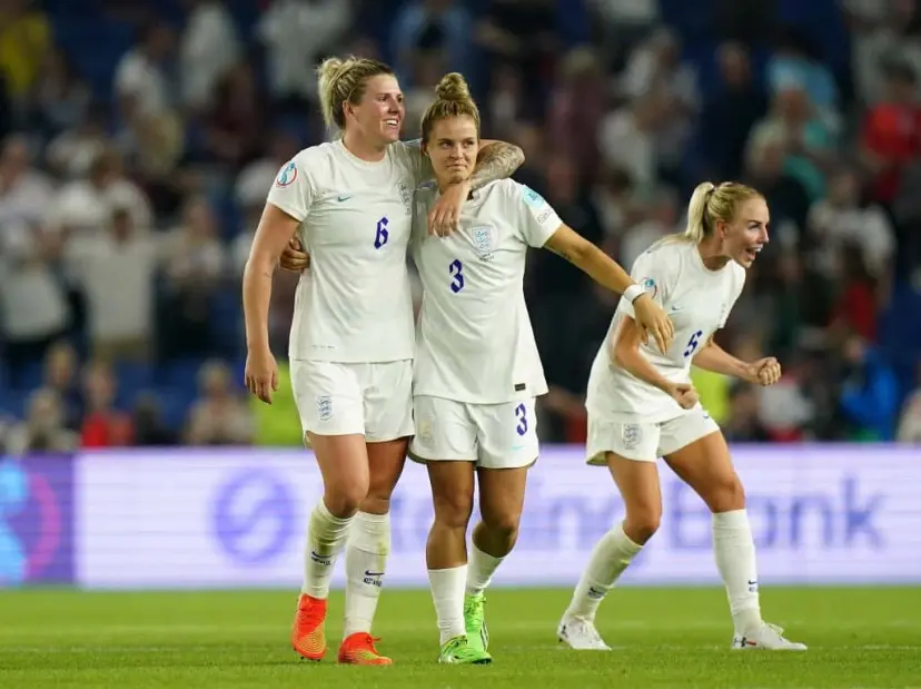 Millie Bright, Rachel Daly, Alex Greenwood, England Women v Spain