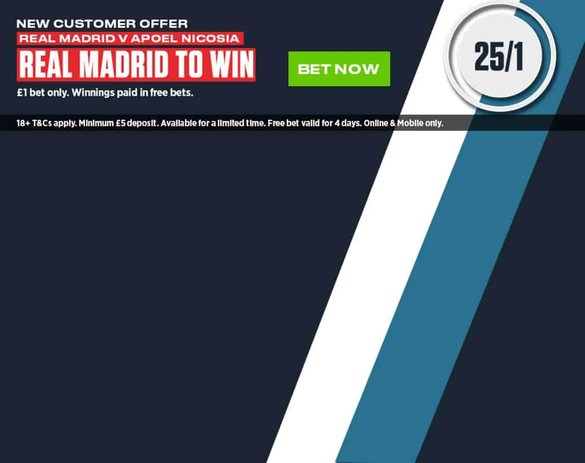 Real Madrid odds, Apoel odds, Champions League odds