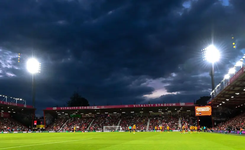 Vitality Stadium, Boscombe, Dorset, England: Premiership football, AFC Bournemouth versus Wolverhampton Wanderers
