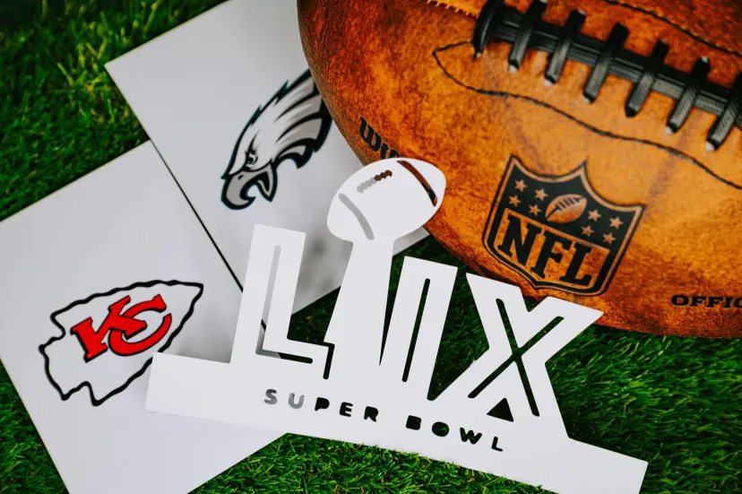 NEW ORLEANS, USA, JANUARY 27, 2025: Kansas City Chiefs vs. Philadelphia Eagles, Super Bowl LIX for season 2024, NFL Final, American football champions