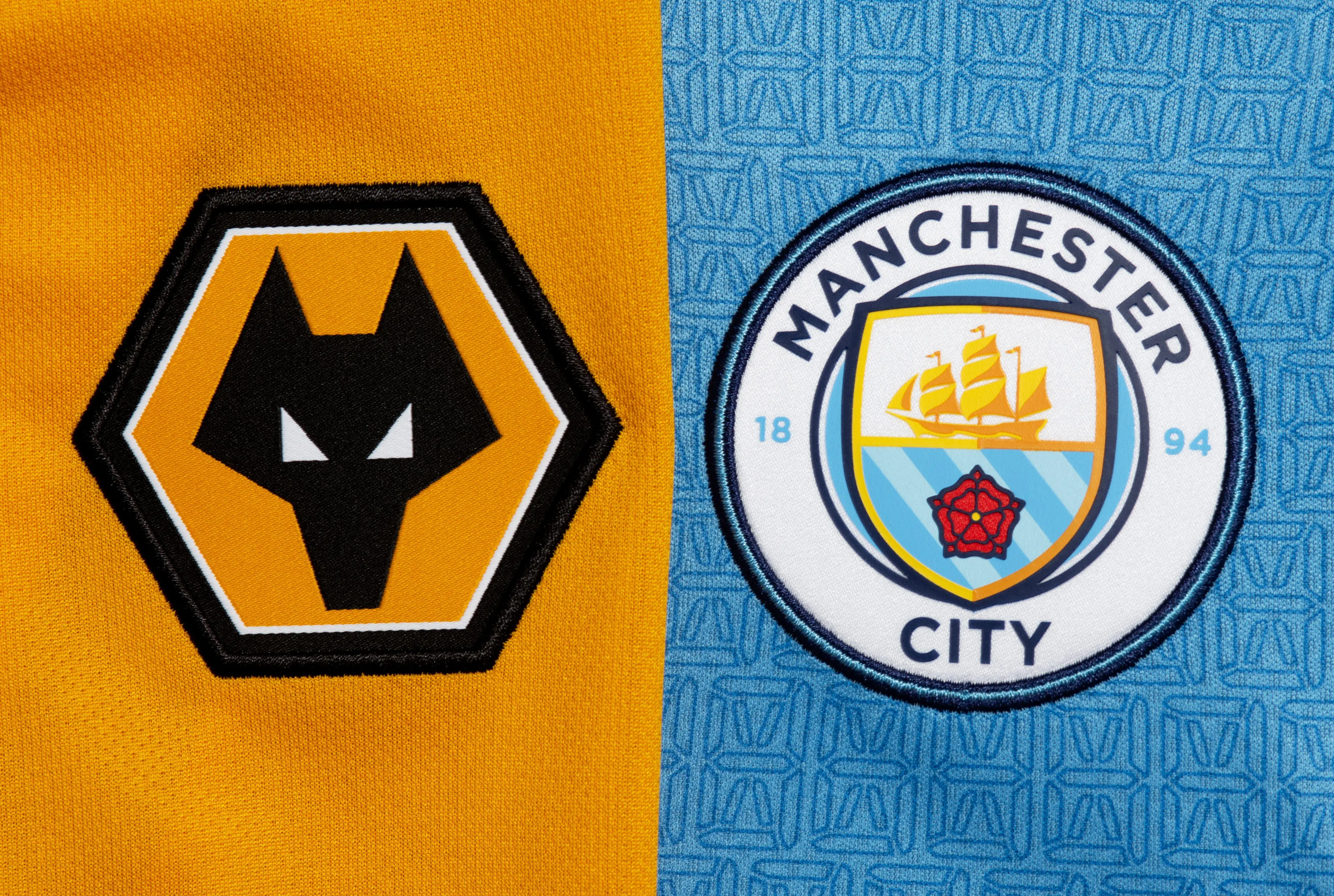 Wolves and Man City official badges
