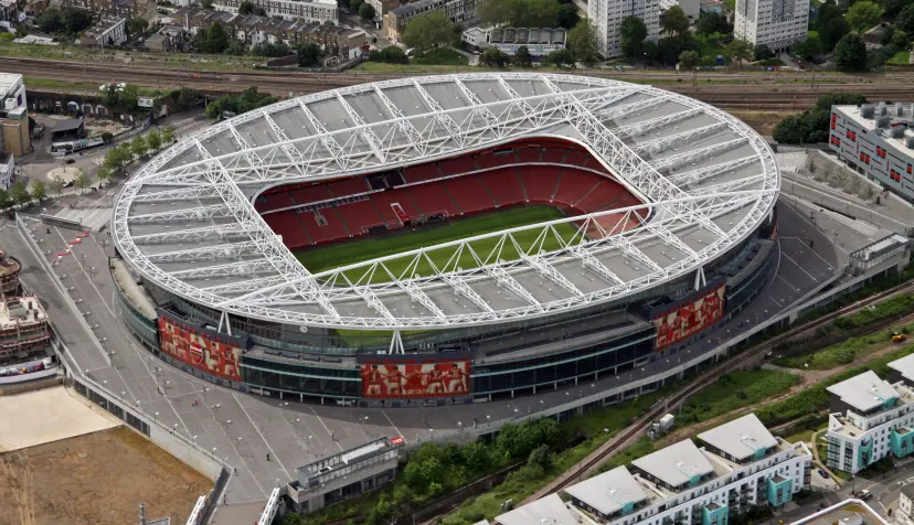 aerial view of Arsenal FC Emirates Stadium, London N5