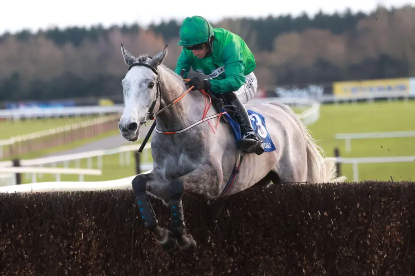 Intense Raffles with Daryl Jacob up jump the last on the way to winning the Book Your Advanced Tickets Rated Novice Chase at Fairyhouse Racecourse in County Meath, Ireland. Picture date: Saturday February 24, 2024