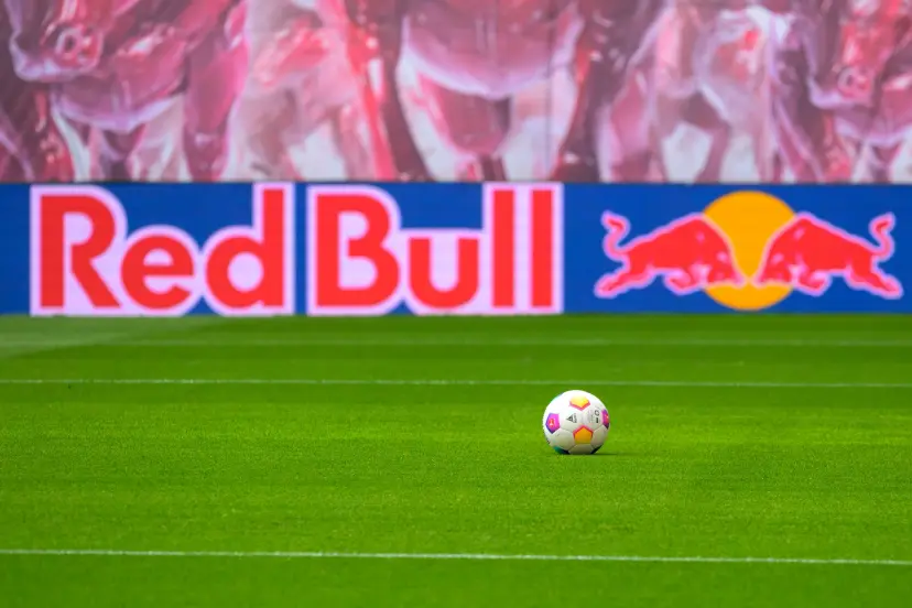 Leipzig, Germany. 30th Mar 2024. Red Bull logo on the board - sponsor - football, sport, symbolic image, RB Leipzig vs Mainz 05, 1st Bundesliga, soccer, DFB, Bundesliga, season 2023/2024, red bull arena of leipzig, 30.03. 2024
