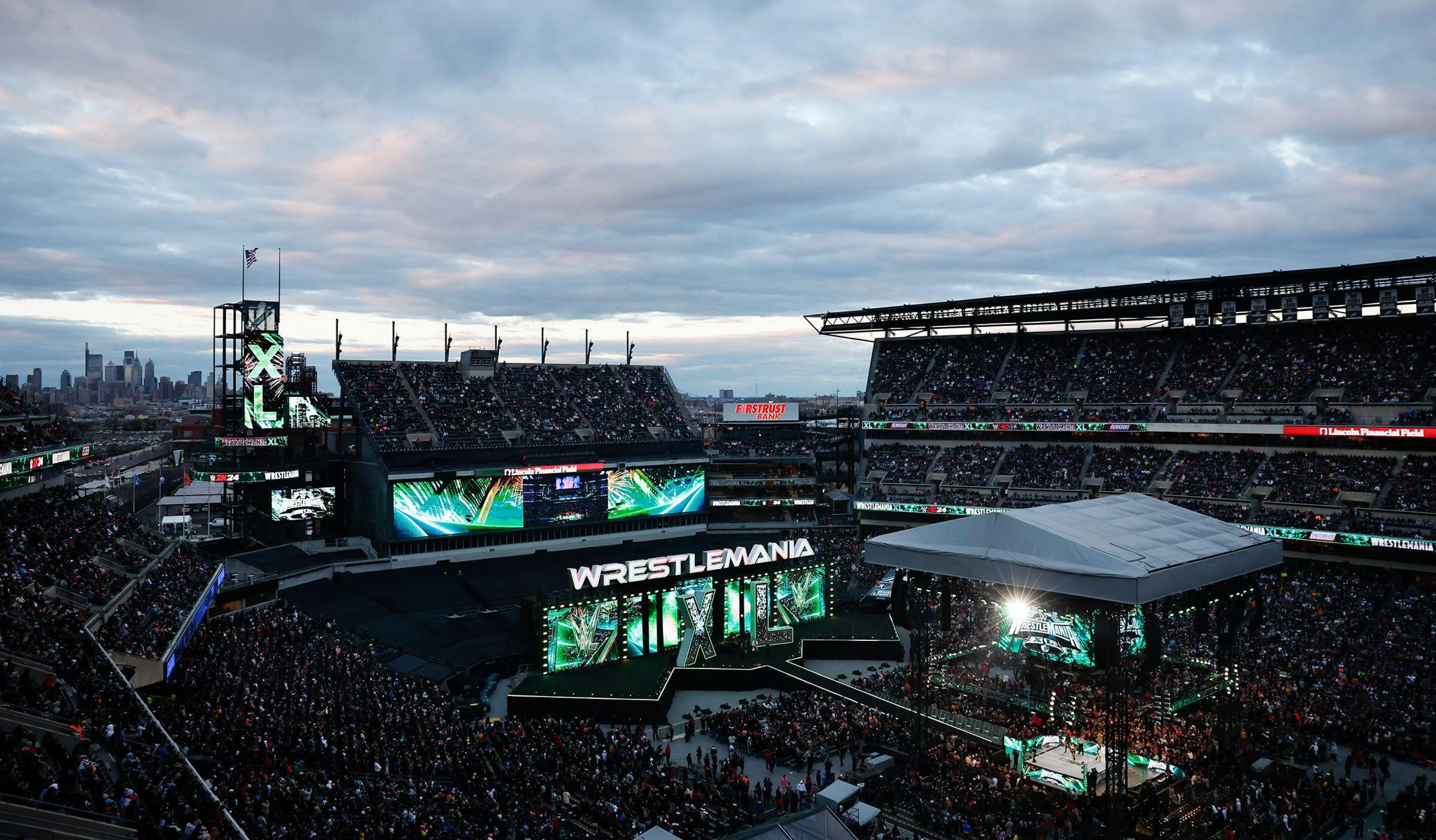 WrestleMania XL prepares at Lincoln Financial Field on Saturday, April 6, 2024