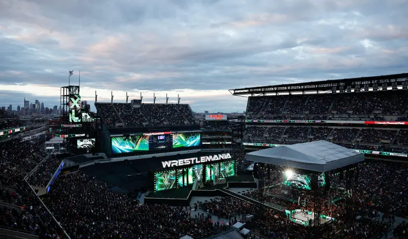 WrestleMania XL prepares at Lincoln Financial Field on Saturday, April 6, 2024