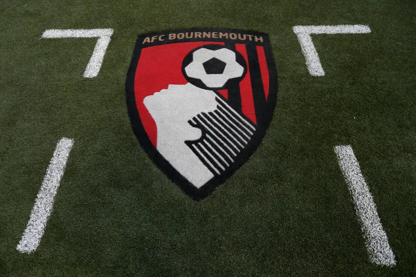A general vew of the Bournemouth logo before the Sky Bet Championship match at Dean Court, Bournemouth