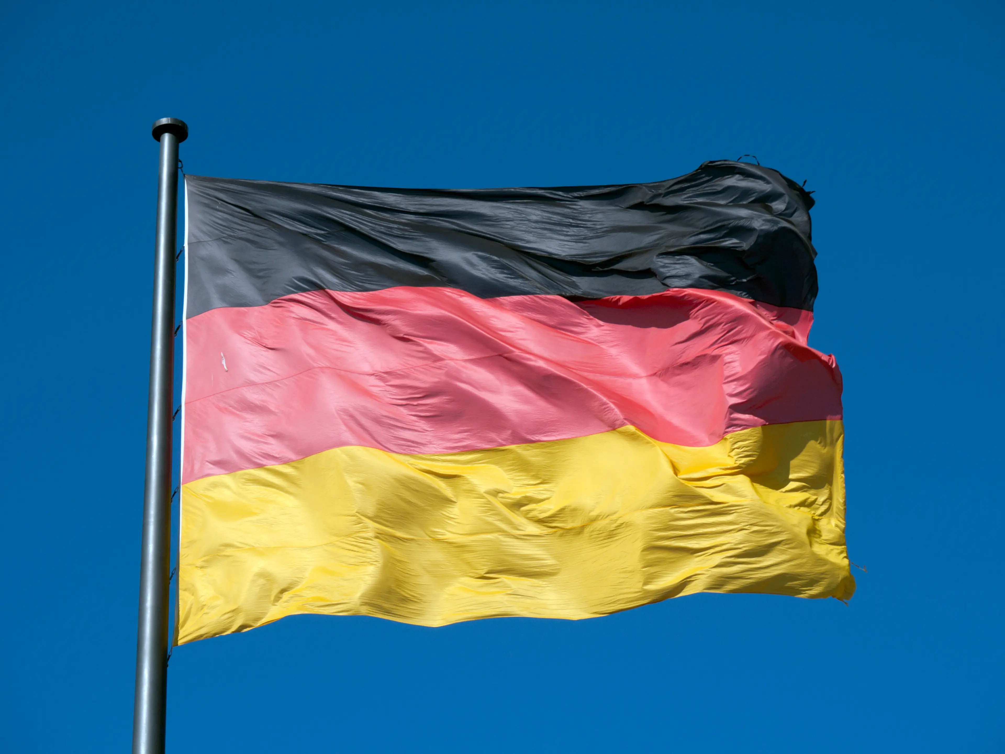 Close-up view of German flag