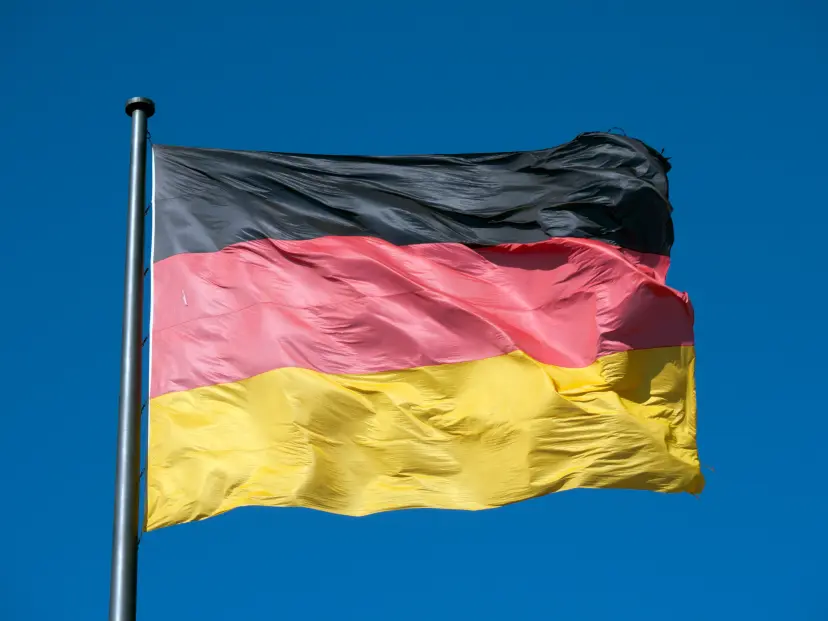 Close-up view of German flag