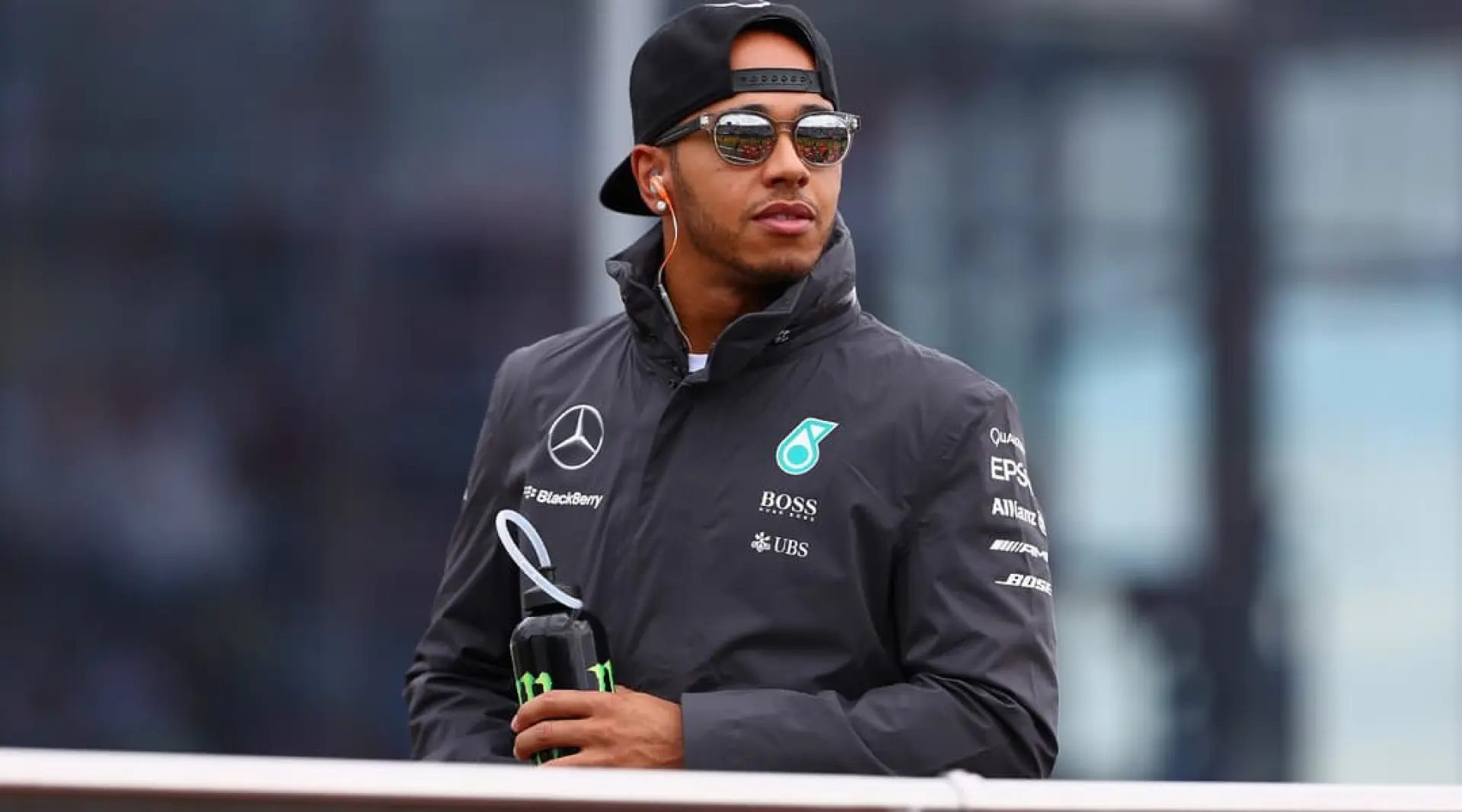 Lewis Hamilton looks on during Hungarian Grand Prix 2015 weekend
