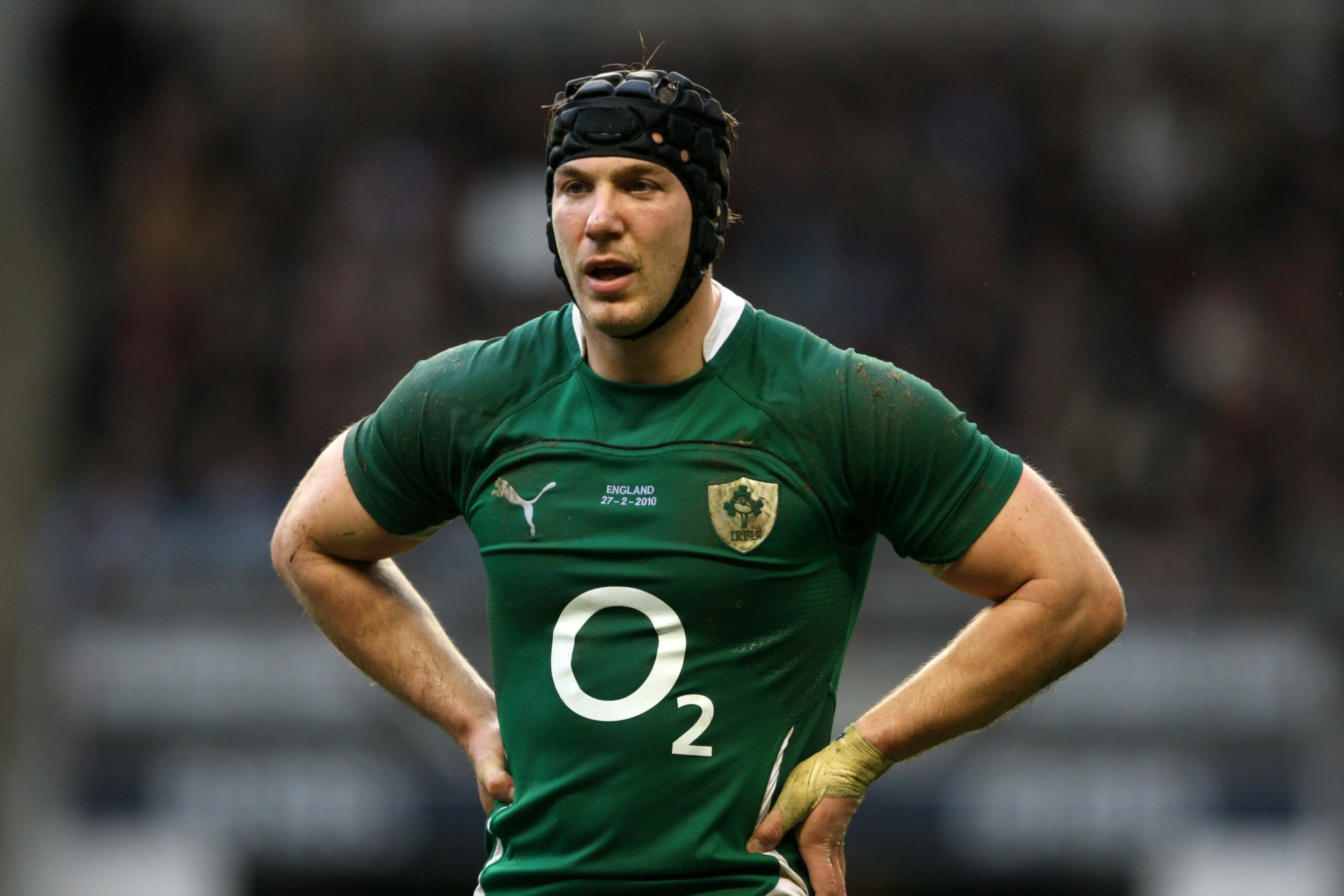 Stephen Ferris playing for Ireland