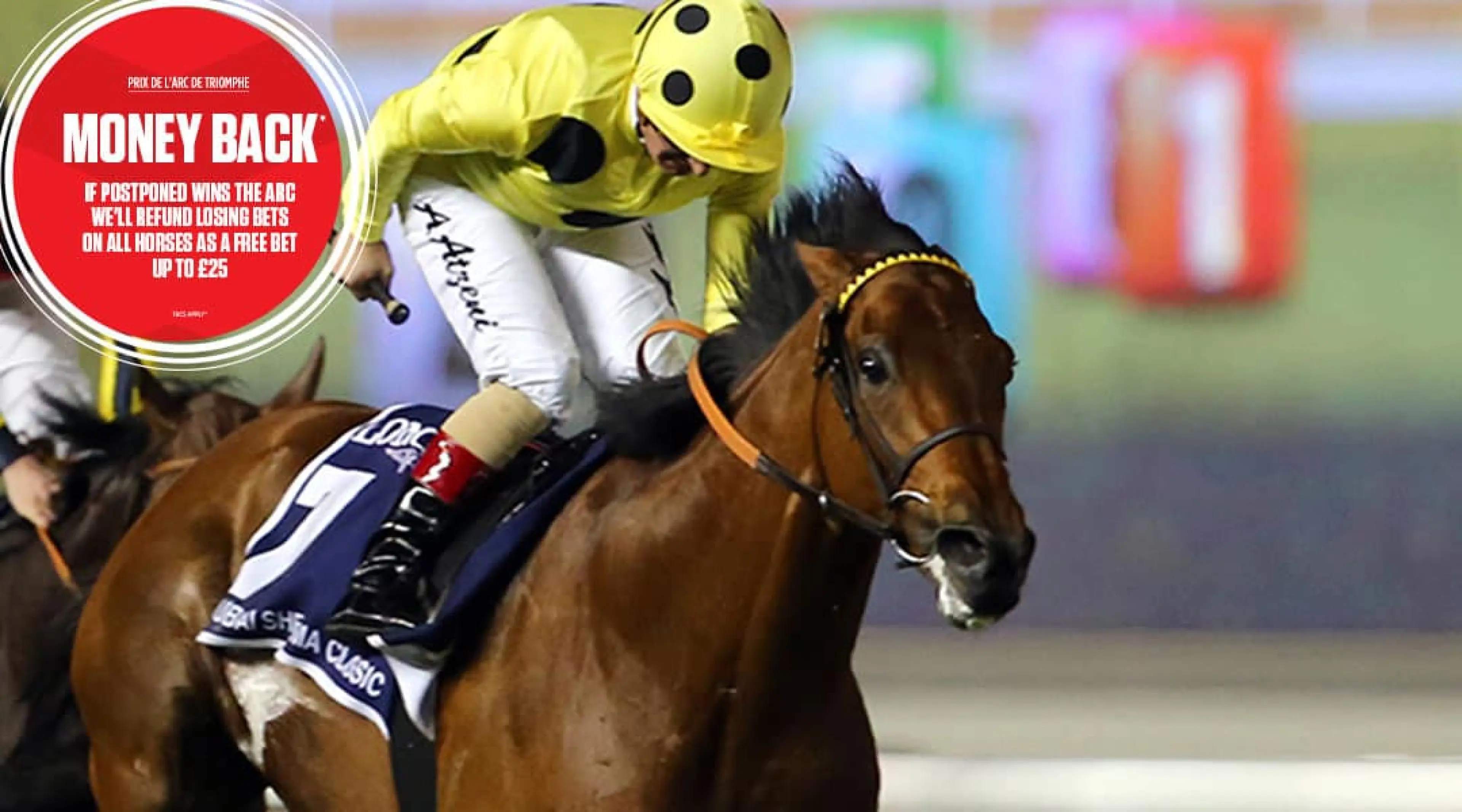 Money Back if Postponed wins the Arc - Ladbrokes