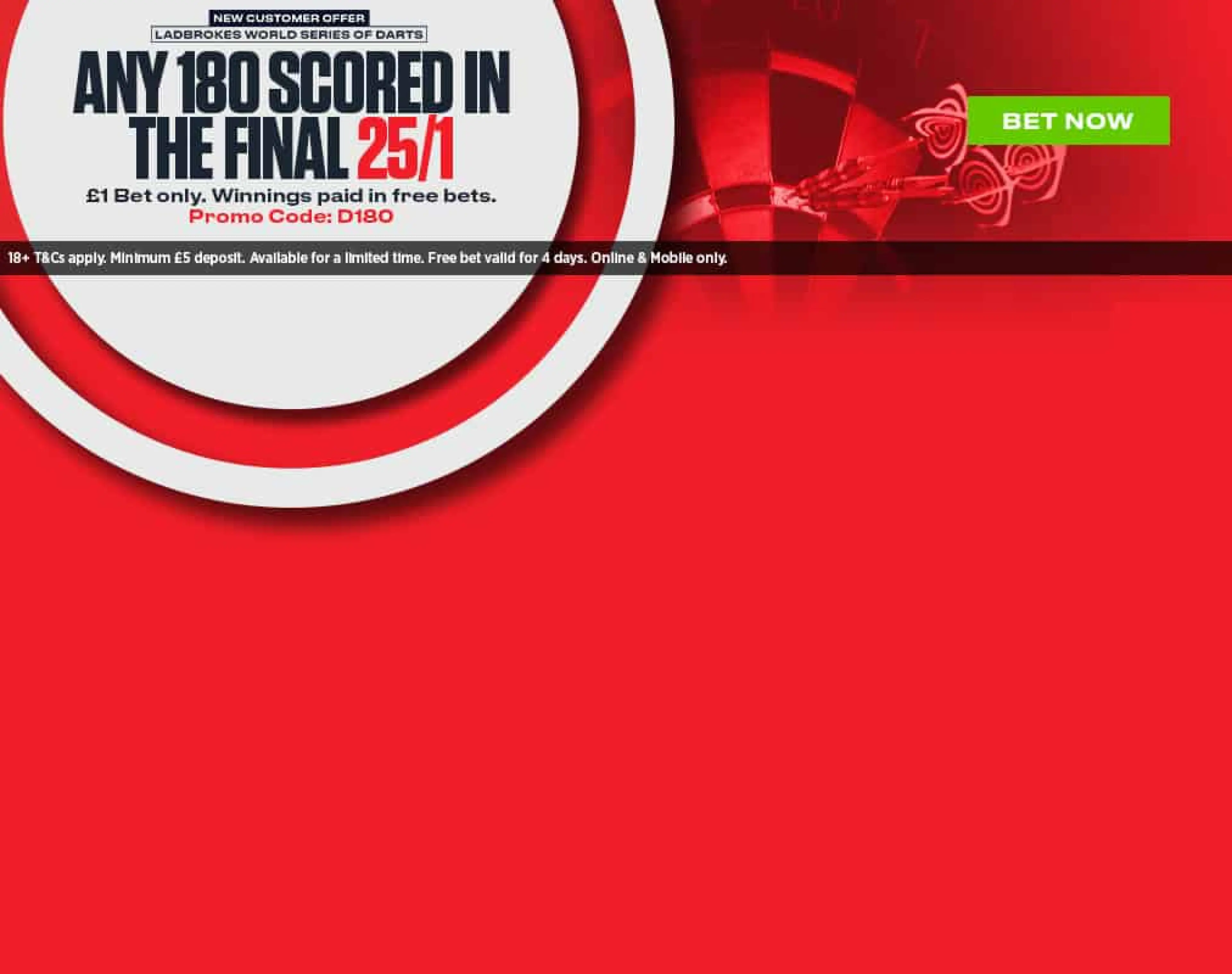 Ladbrokes World Series of Darts New Customer offer