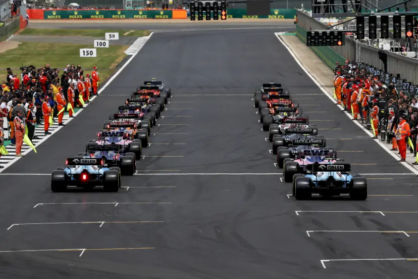 British Grand Prix qualifying starting grid