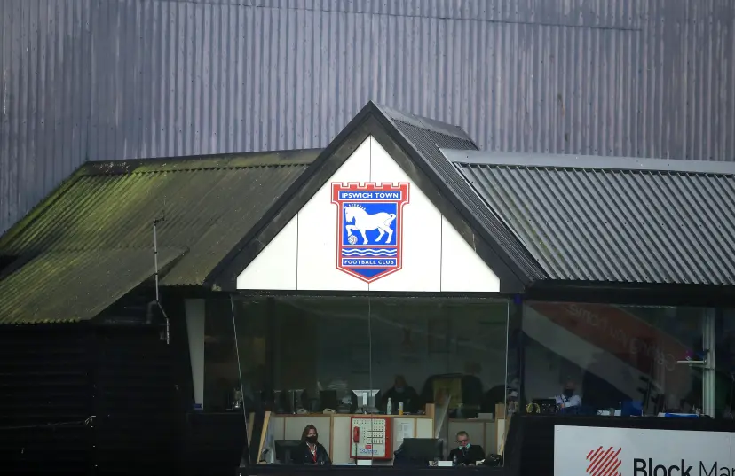 General view of the Ipswich Town badge during the Sky Bet League One match at Portman Road, Ipswich