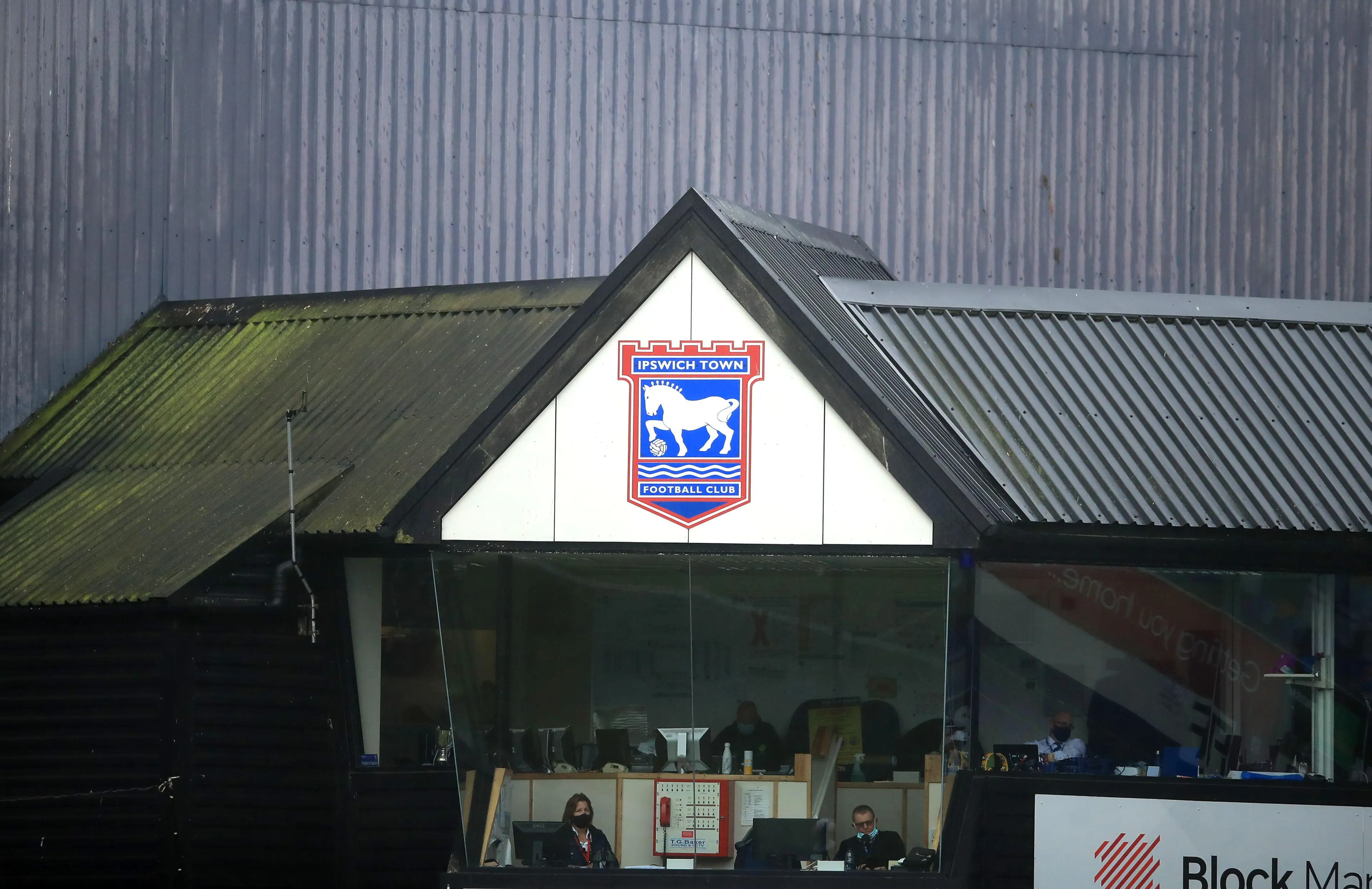 General view of the Ipswich Town badge during the Sky Bet League One match at Portman Road, Ipswich