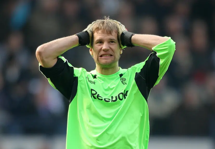 Jussi Jaaskelainen playing for Bolton in the Premier League