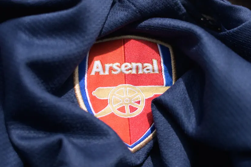 Arsenal Football club badge on shirt