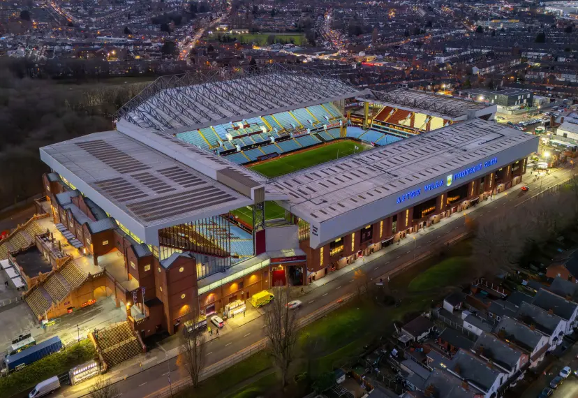 Aerial Image of Villa Park the home of Aston Villa Football Club. 30th December 2024